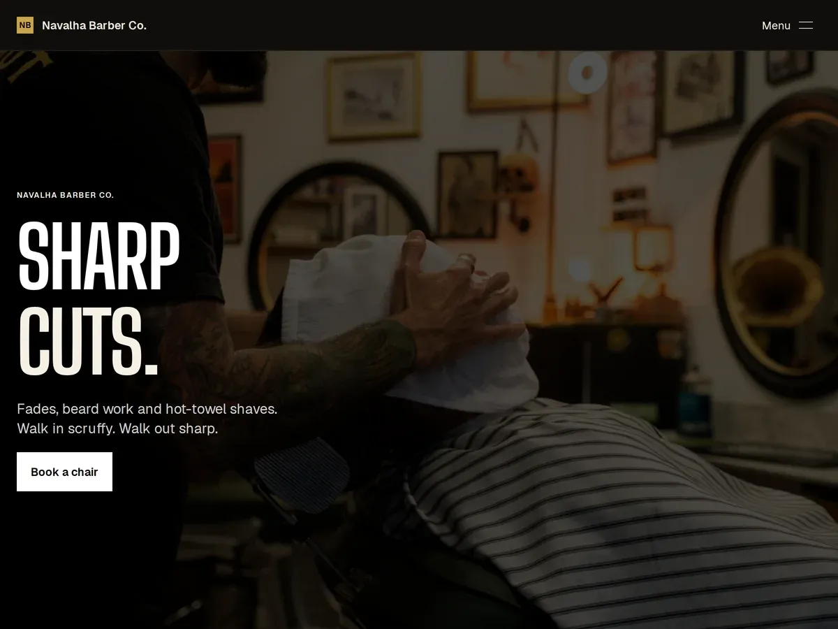 The Parlour website design
